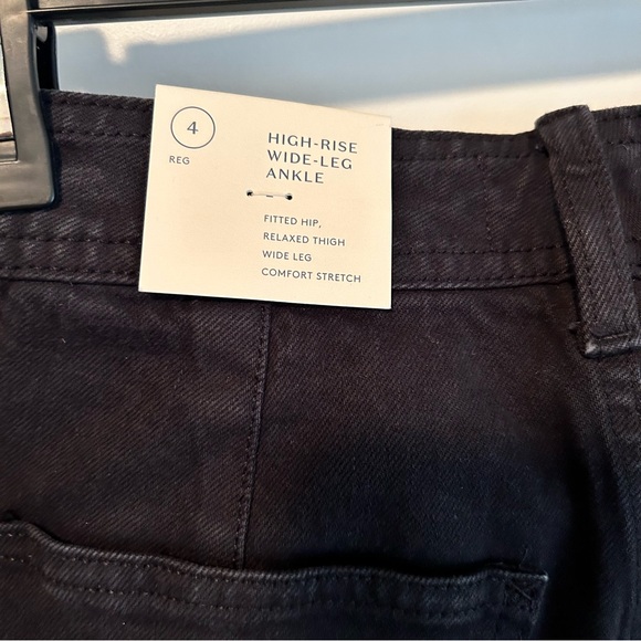 High Rise Wide Leg Black Denim - Picture 5 of 7